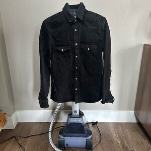 Zara Black Slim Fit denim shirt